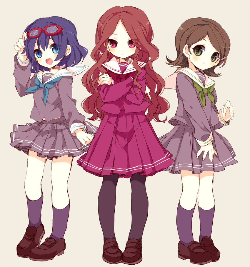 otonashi haruna, raimon natsumi, and kino aki (inazuma eleven) drawn by moriyama_shijimi