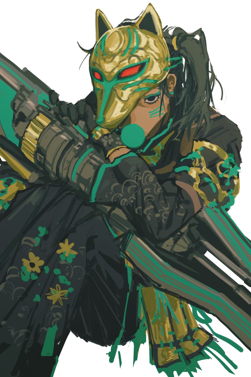 rampart and sly fox rampart (apex legends) drawn by mao_ke