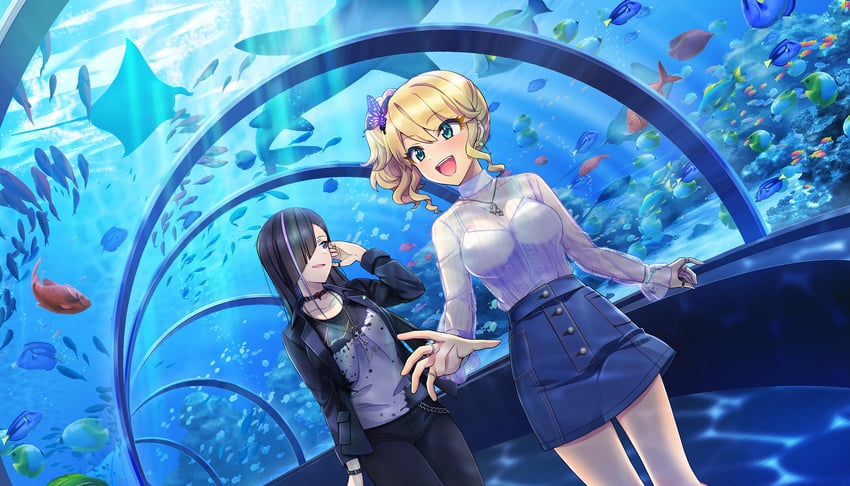 izumi kiri and kurose minami (dolphin wave) drawn by ootomo_takuji