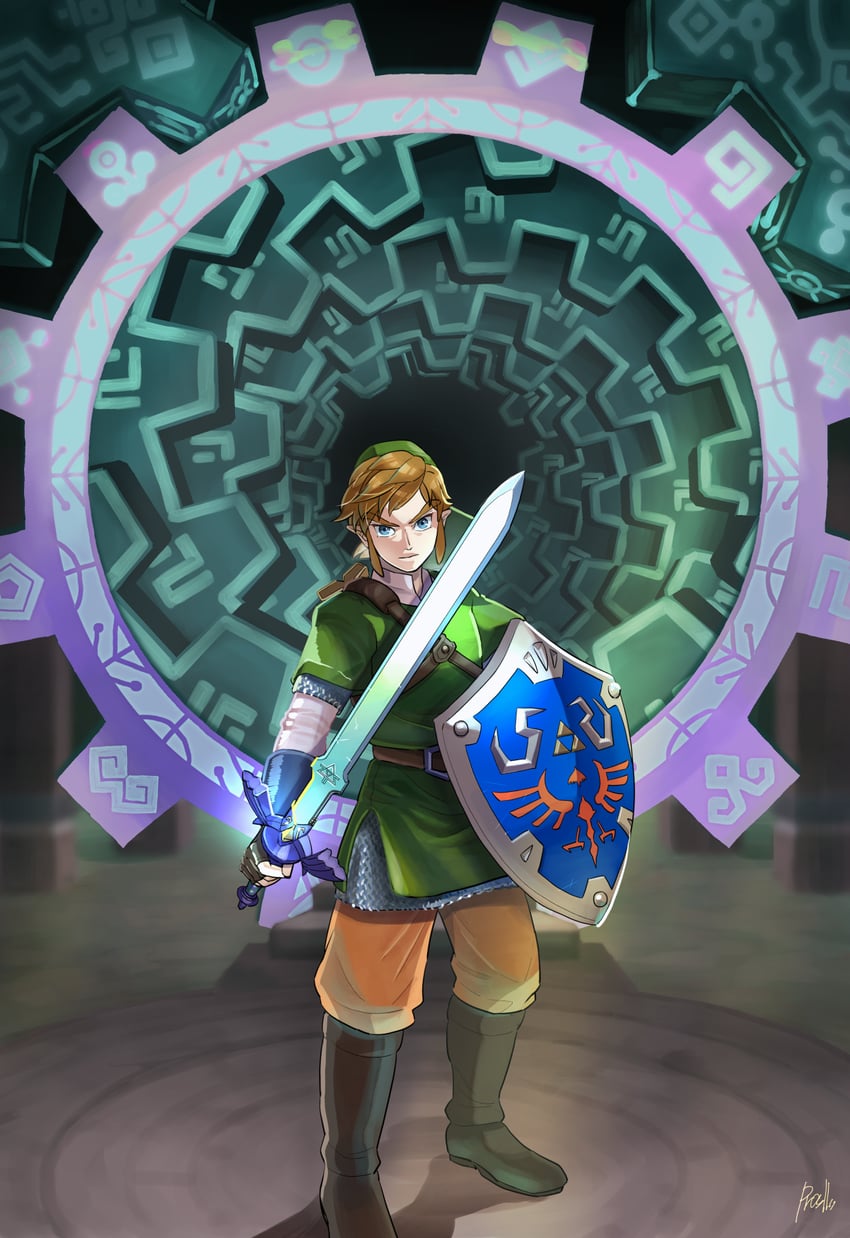 link (the legend of zelda and 1 more) drawn by pra_11