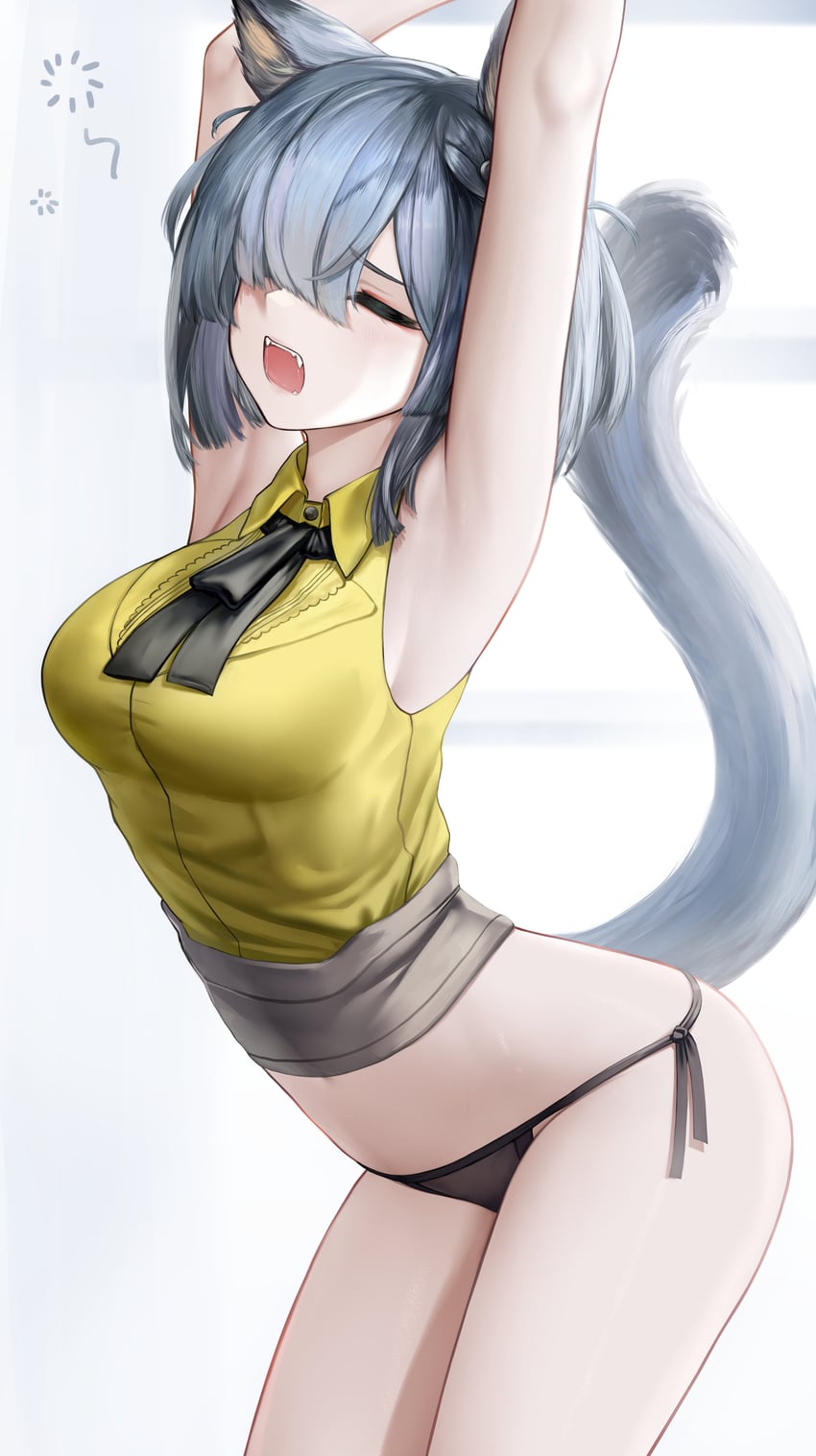 delphine (arknights) drawn by nopetroto