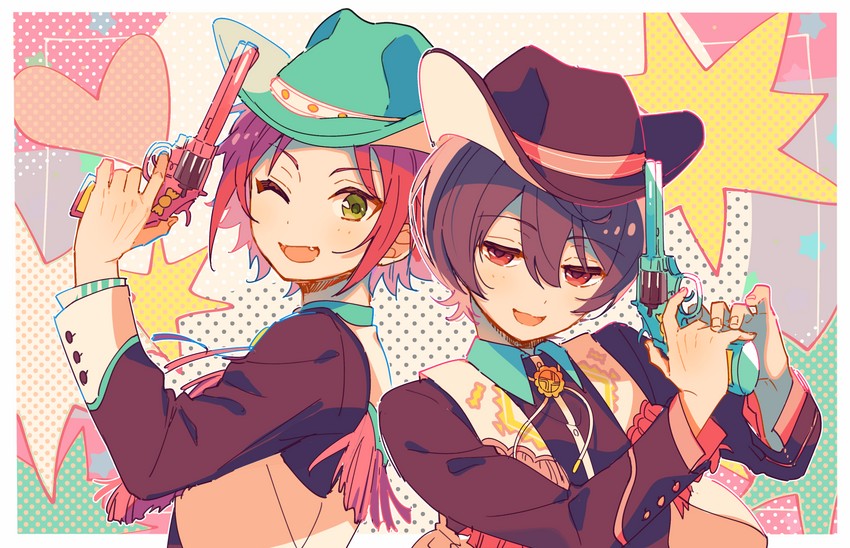 sakuma ritsu and isara mao (ensemble stars!) drawn by 4_(nakajima4423)
