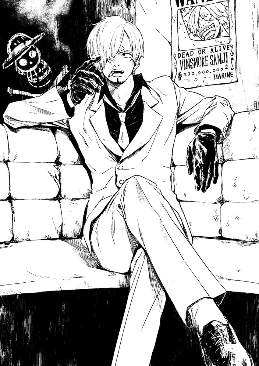 sanji (one piece) drawn by chief_(chiefvinsmoke)