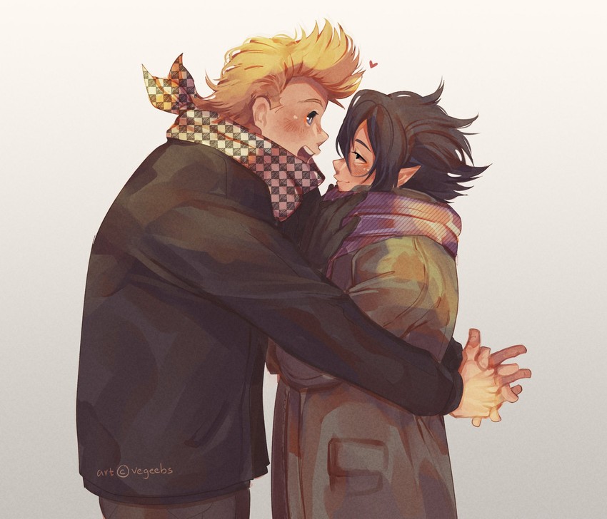 togata mirio and amajiki tamaki (boku no hero academia) drawn by addy_(@vegeebs)