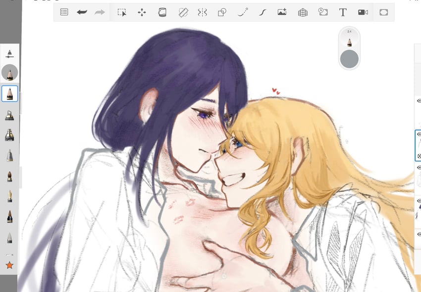 clorinde and navia (genshin impact) drawn by choryu_ofteyvat
