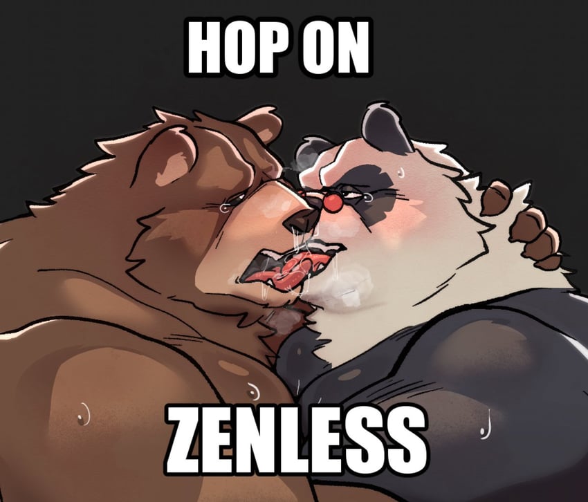 ben bigger and pan yinhu (zenless zone zero) drawn by cocoronut