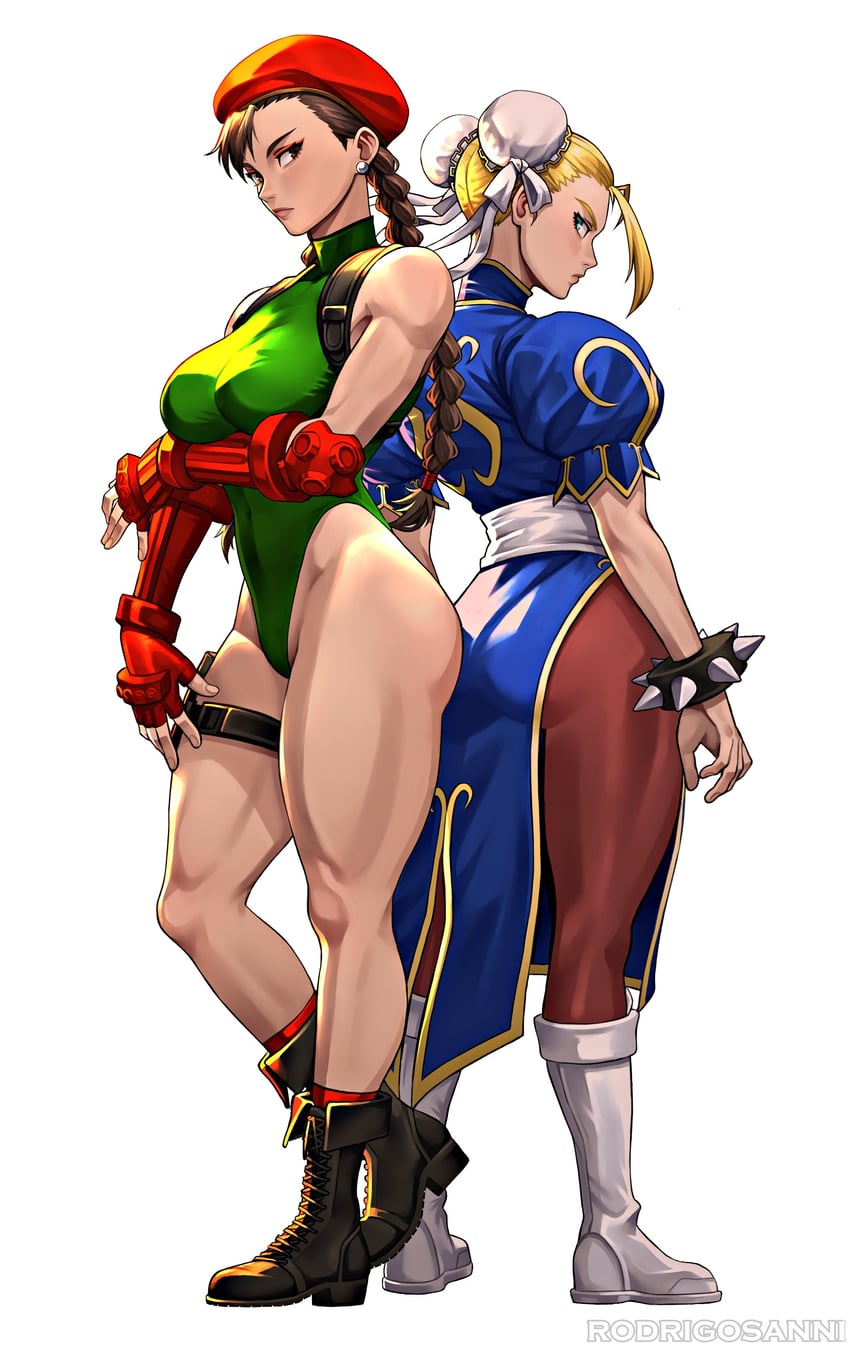 chun-li and cammy white (street fighter and 1 more) drawn by rodrigo_sanni