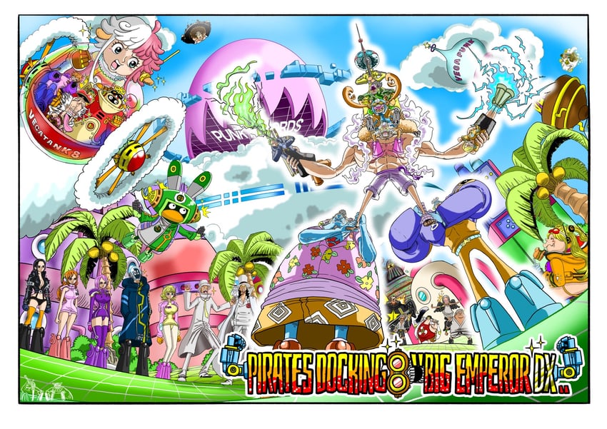 nami, monkey d. luffy, nico robin, roronoa zoro, sanji, and 25 more (one piece) drawn by kiruha_811