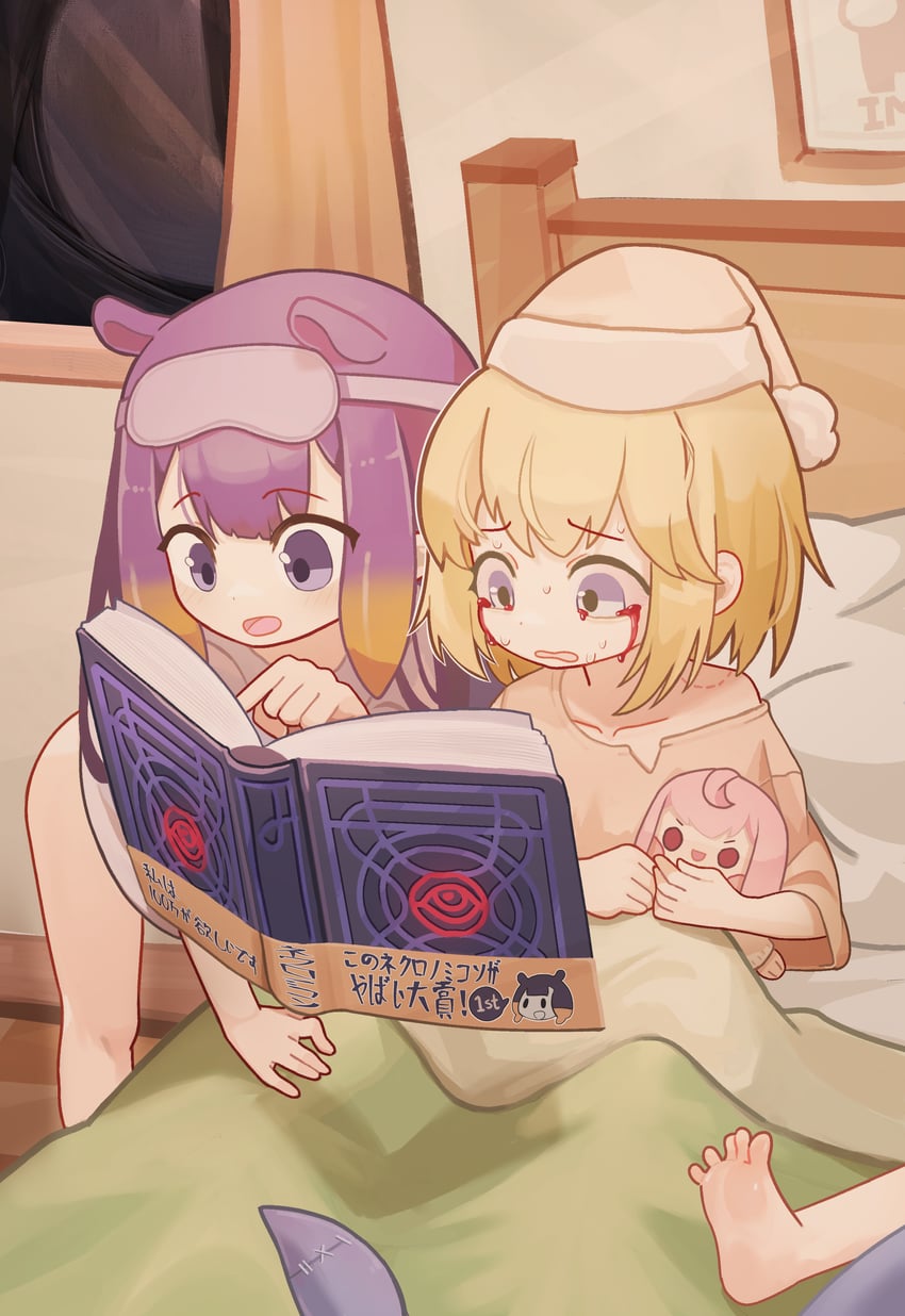 gawr gura, mori calliope, ninomae ina'nis, watson amelia, and ao-chan (hololive and 2 more) drawn by nanachides