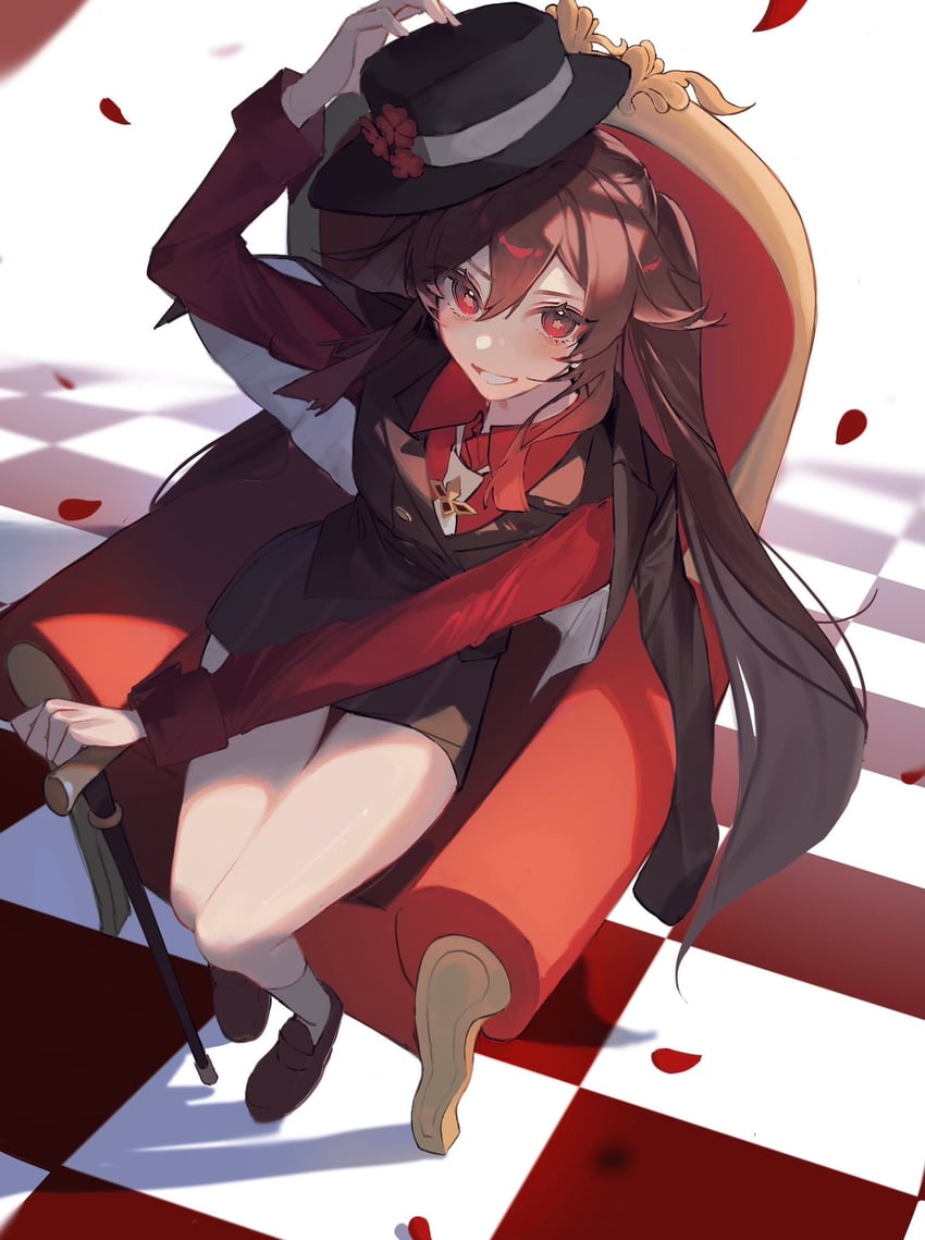 hu tao (genshin impact) drawn by poscorn617