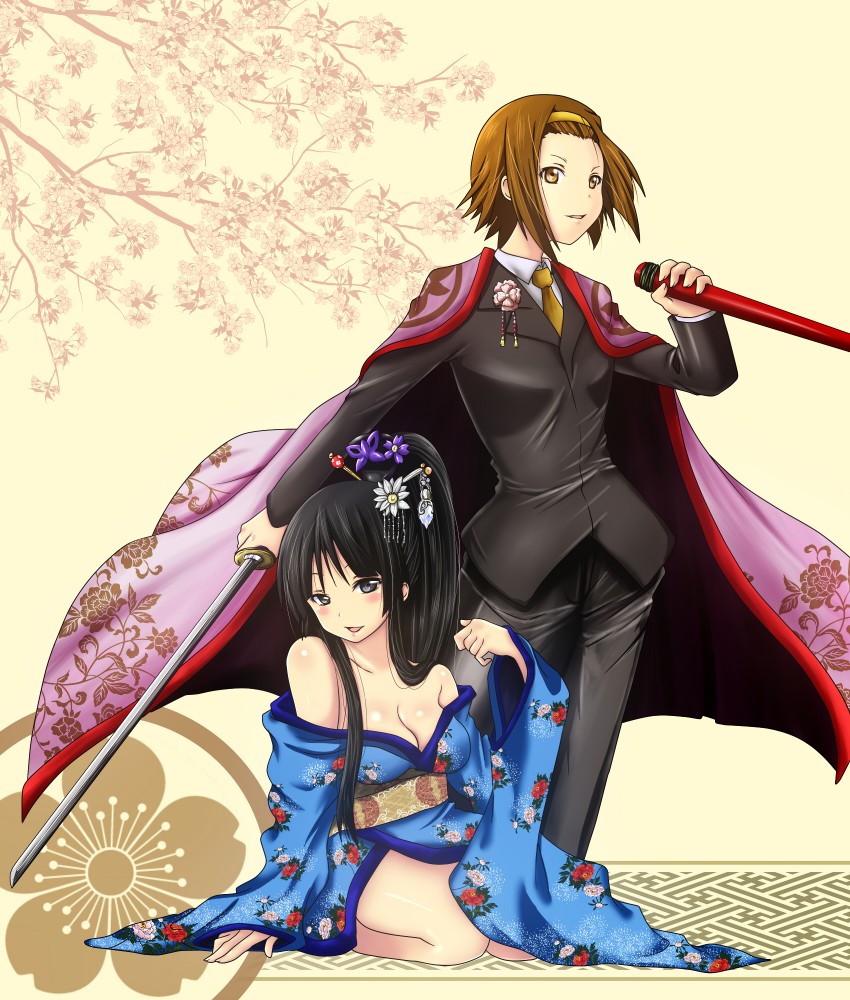 akiyama mio and tainaka ritsu (k-on!) drawn by samuraichamp