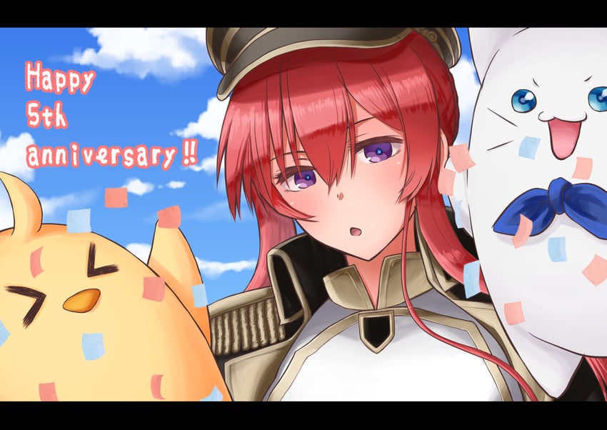 manjuu, meowfficer, and monarch (azur lane) drawn by cushion_(awawa)