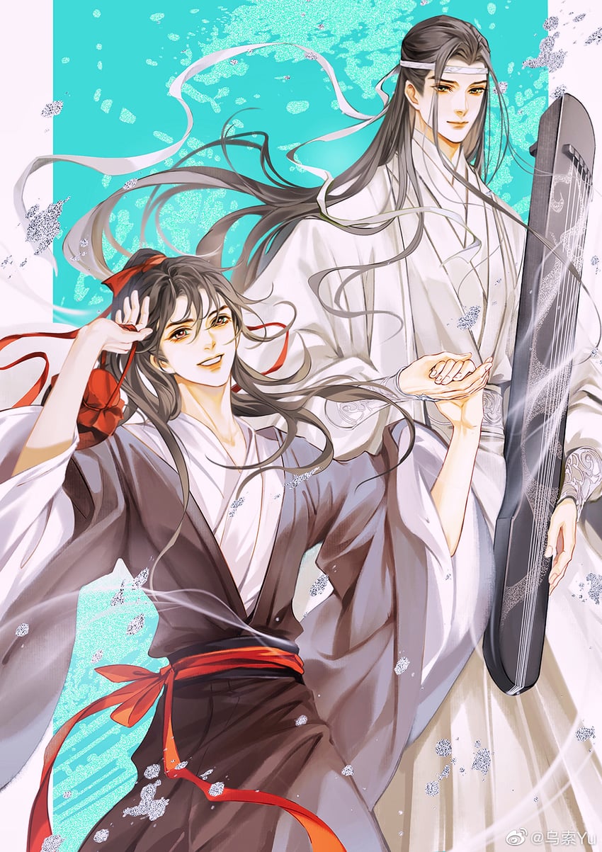 wei wuxian and lan wangji (modao zushi) drawn by wusuoyu566