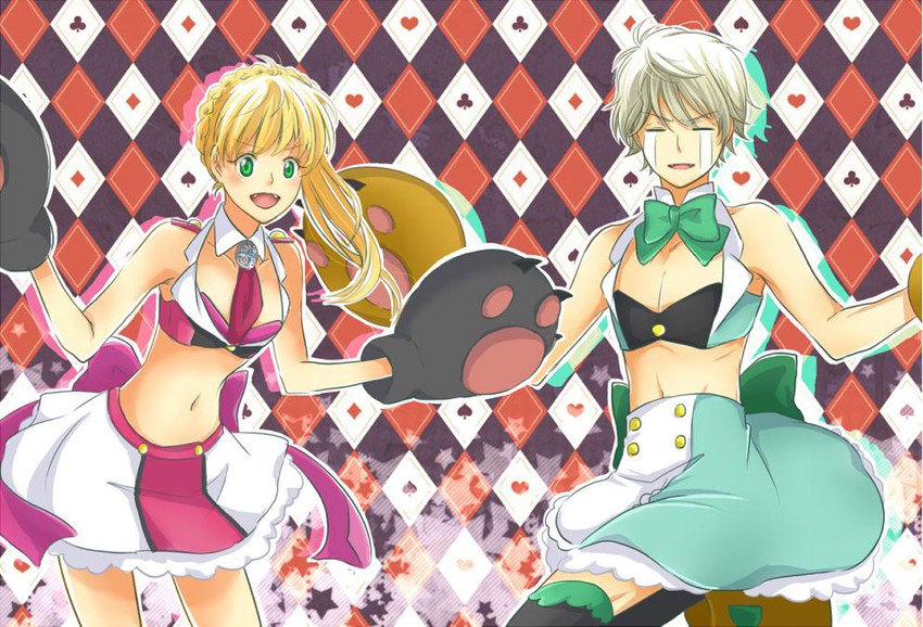 slaine troyard, asseylum vers allusia, yurishiro ginko, and yurigasaki lulu (aldnoah.zero and 1 more) drawn by mito_aki