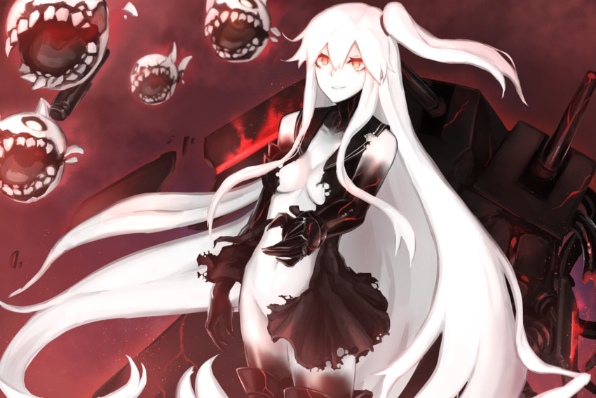 enemy aircraft and aircraft carrier princess (kantai collection) drawn by weasel_(close-to-the-edge)