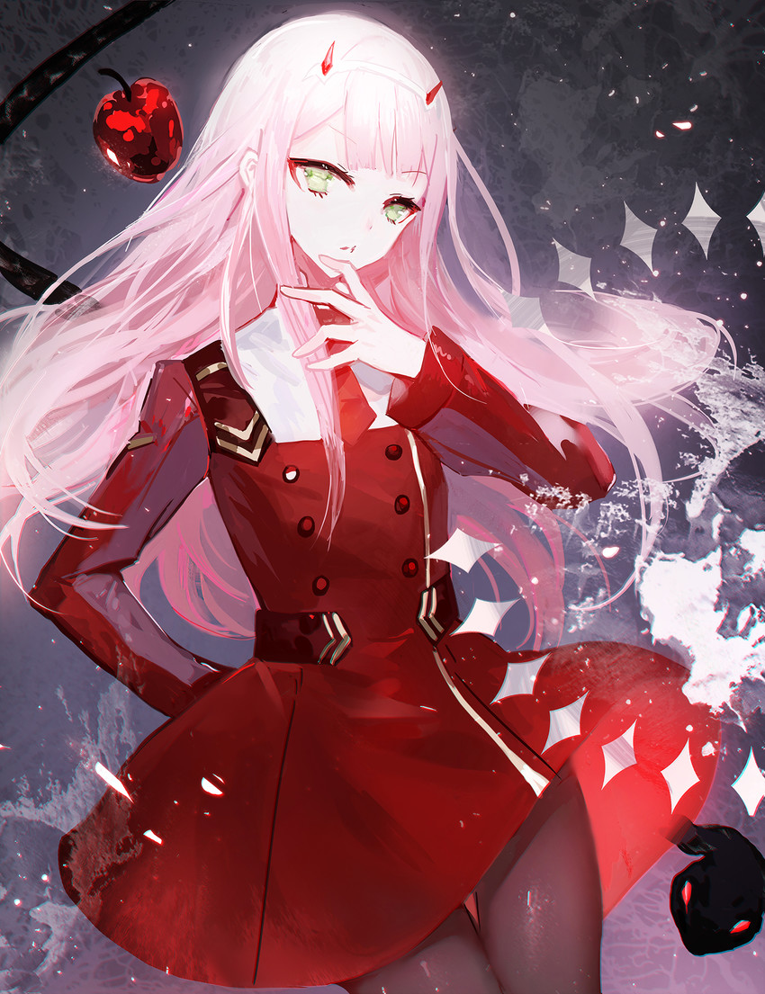 zero two (darling in the franxx) drawn by juexing_(moemoe3345)