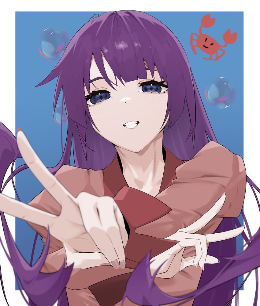 senjougahara hitagi (monogatari and 1 more) drawn by arril100