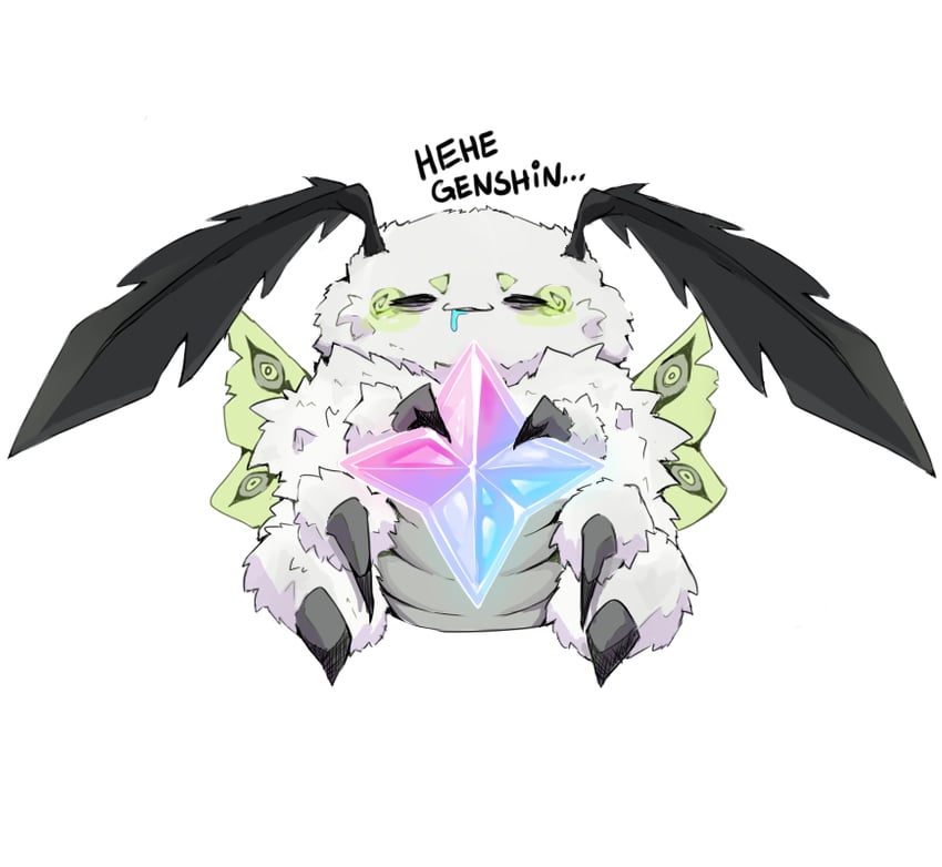 juniper actias (genshin impact and 1 more) drawn by shrugzilla
