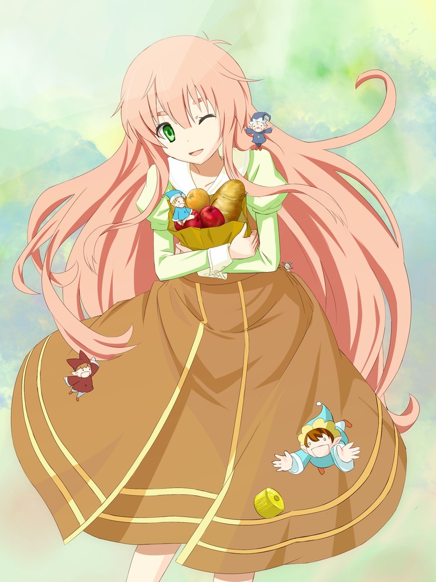 watashi, fairy, and oryzae-tan (jinrui wa suitai shimashita and 1 more) drawn by fujino_(yoshi9798174)