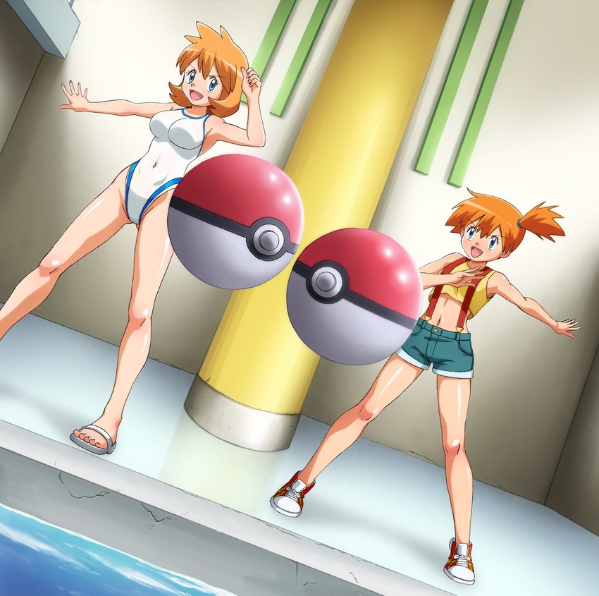 misty (pokemon and 1 more) drawn by tsukiomi_hikari