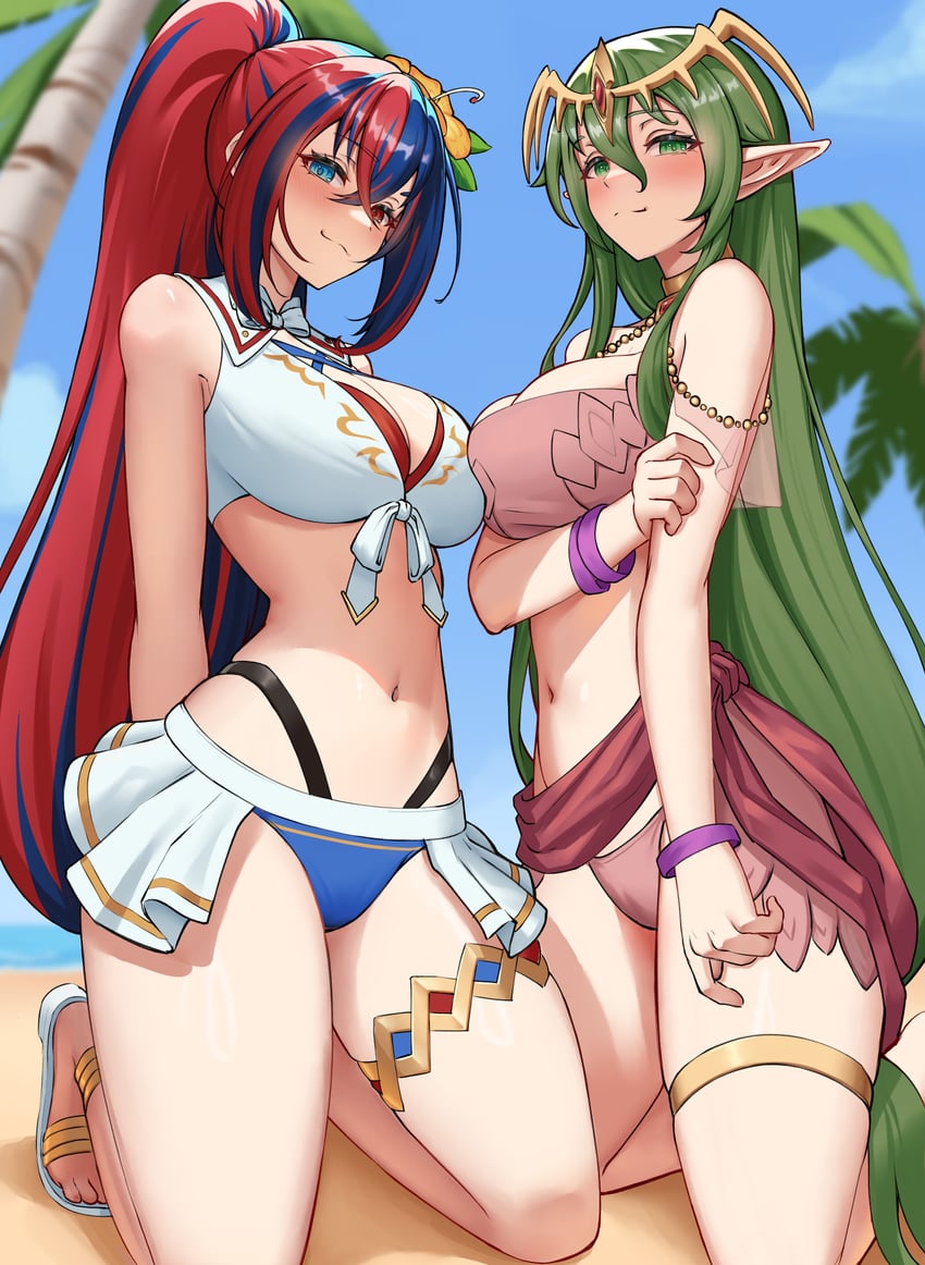 female alear and nagi (fire emblem and 3 more) drawn by marinelime