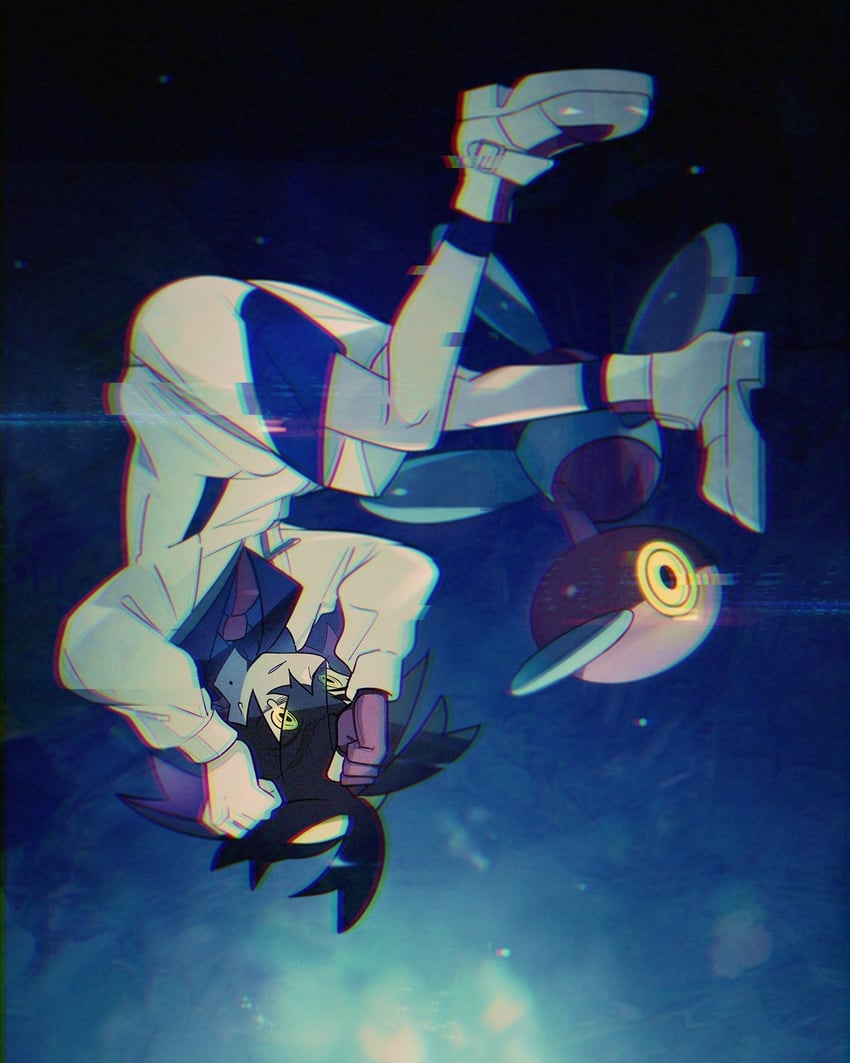 kieran and porygon-z (pokemon and 1 more) drawn by higuchi_megumi