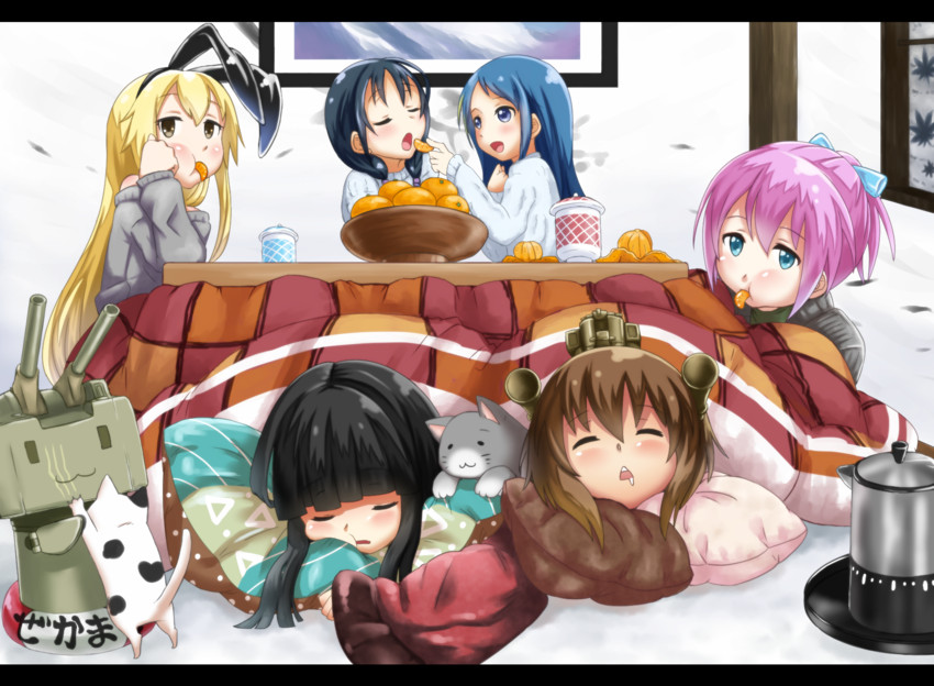 shimakaze, yukikaze, rensouhou-chan, shiranui, samidare, and 2 more (kantai collection) drawn by ma2da