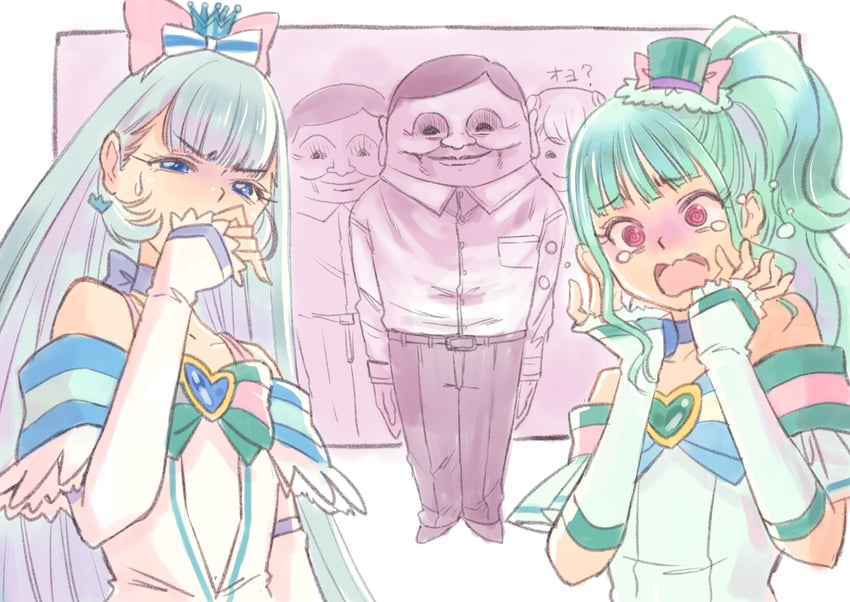 hagoromo lala, nekoyashiki yuki, nekoyashiki mayu, cure nyammy, cure lillian, and 1 more (precure and 3 more) drawn by jj_(ssspulse)