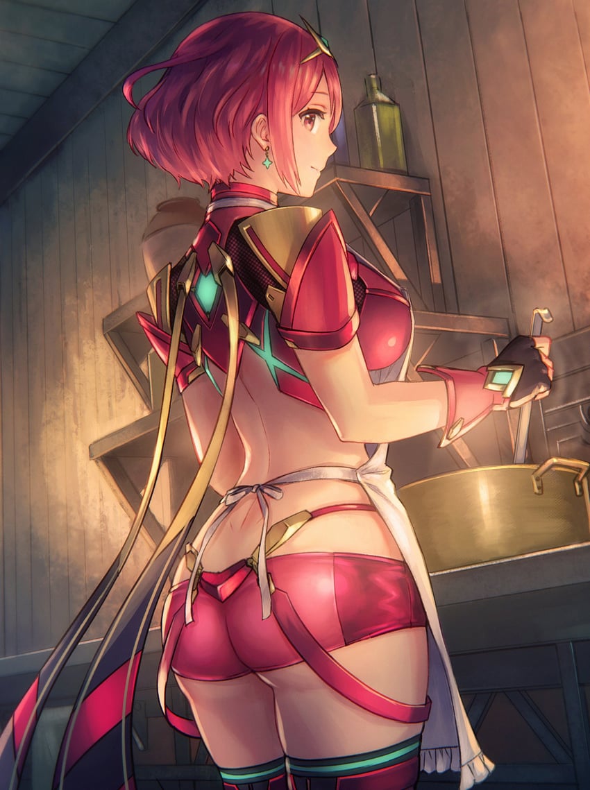 pyra (xenoblade chronicles and 1 more) drawn by anbe_yoshirou