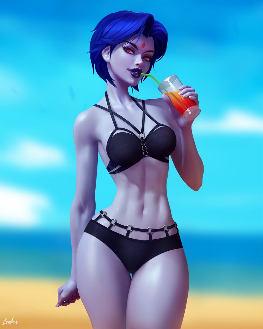 raven (dc comics and 1 more) drawn by evulchibi