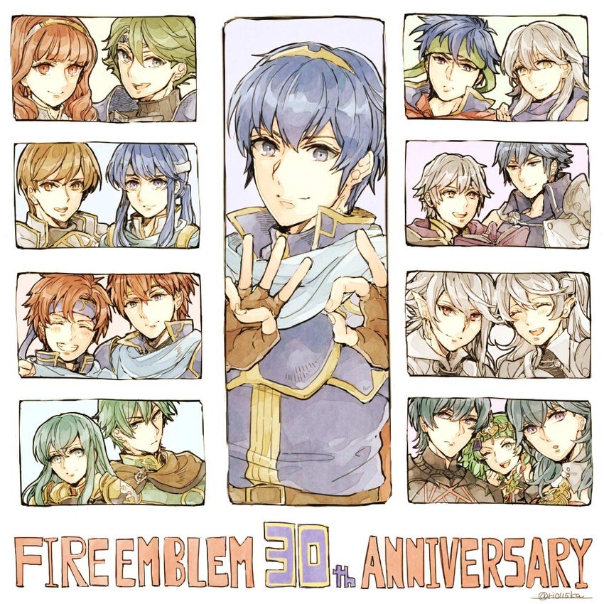 female byleth, female corrin, male byleth, ike, male robin, and 13 more (fire emblem and 11 more) drawn by banira_(ri0115ka)