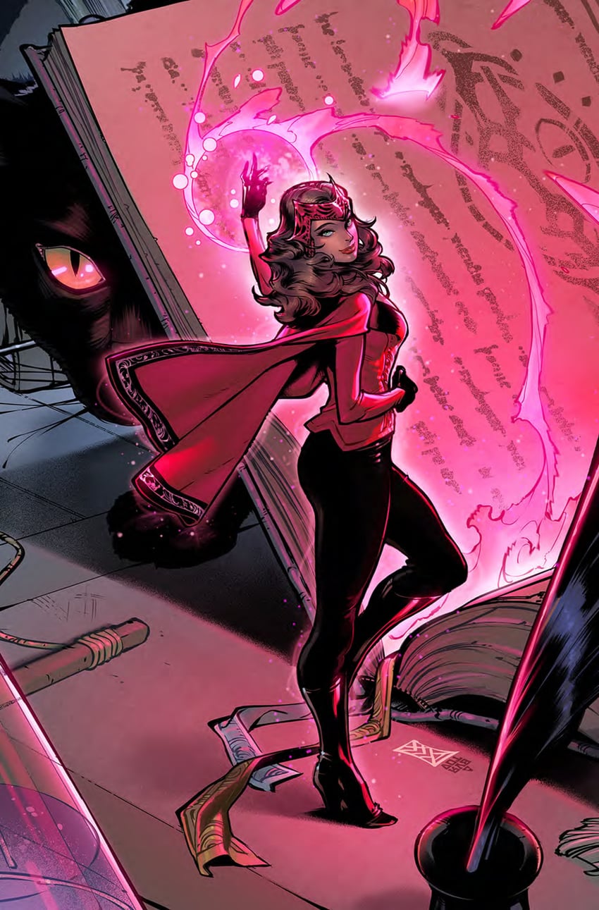 wanda maximoff and scarlet witch (marvel) drawn by aburtov and c.f._villa