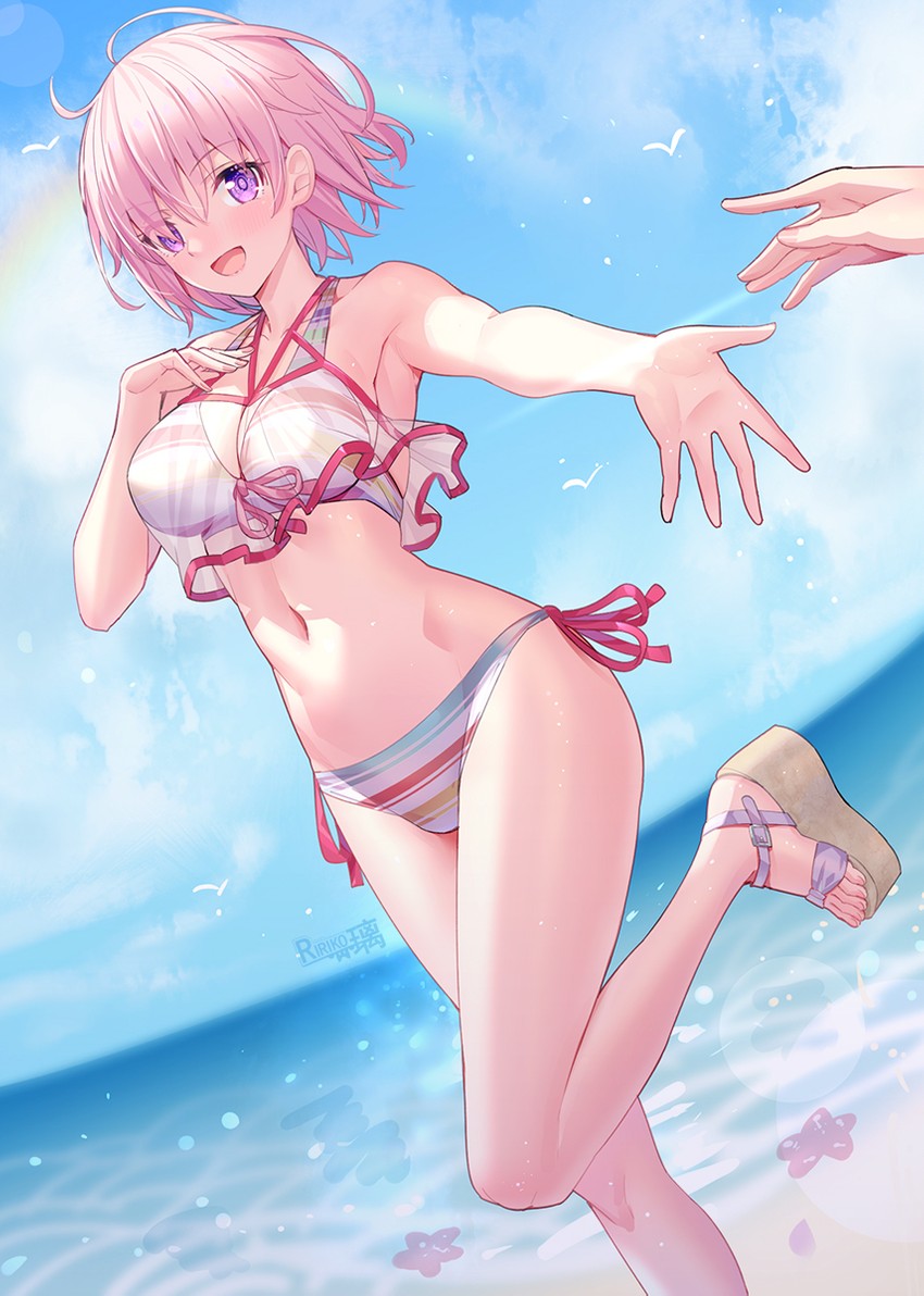 mash kyrielight (fate and 1 more) drawn by ririko_(zhuoyandesailaer)