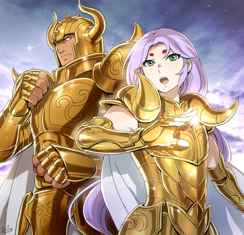 aries muu and taurus aldebaran (saint seiya) drawn by mizuhara_aki