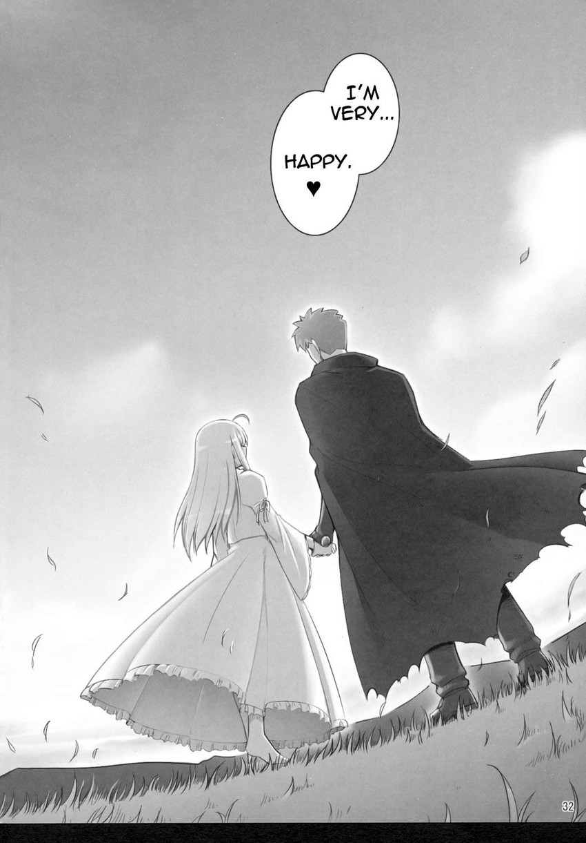 artoria pendragon, saber, and emiya shirou (fate and 1 more) drawn by namonashi