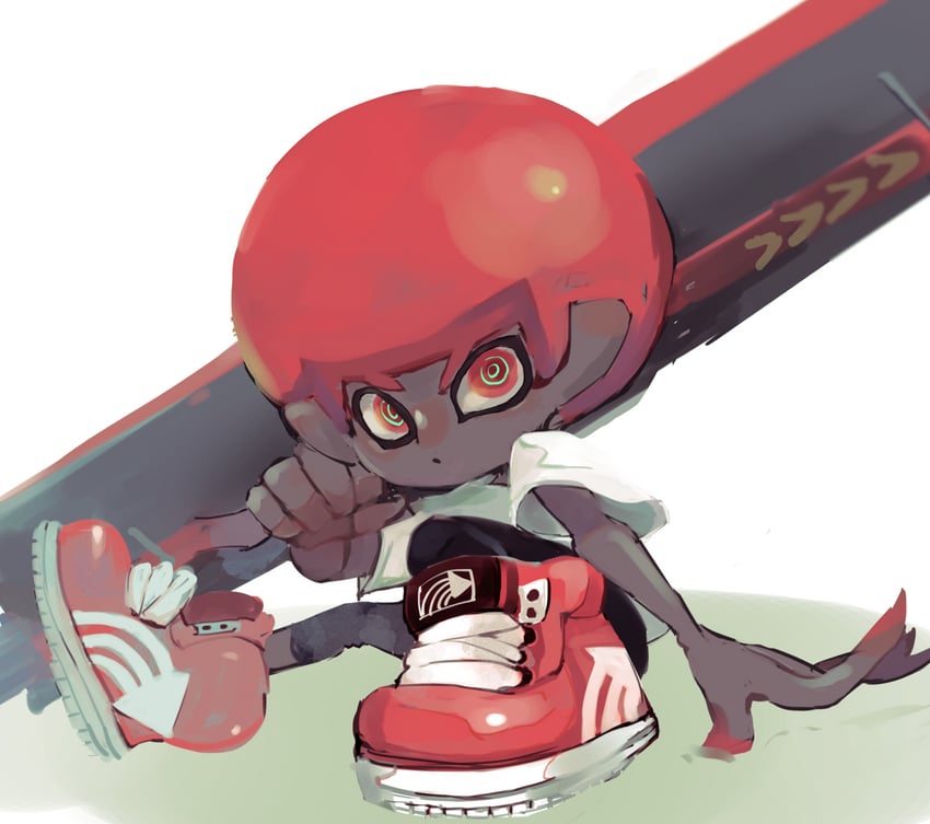 octoling player character and octoling boy (splatoon) drawn by koike3582