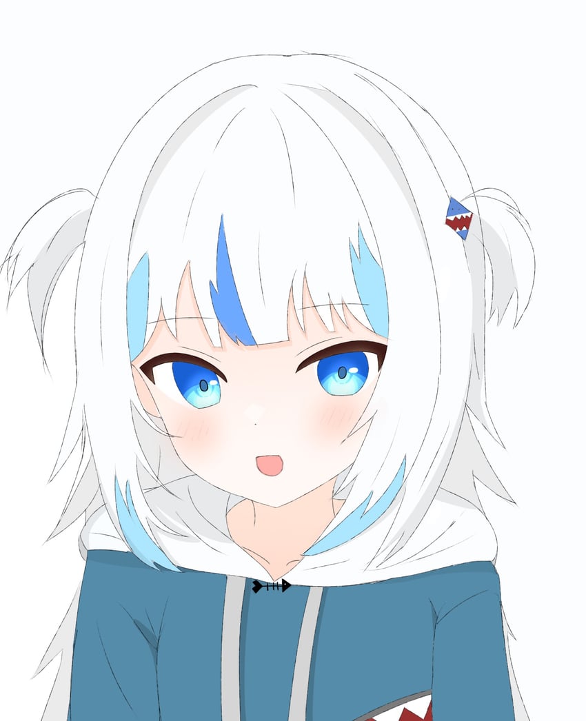 gawr gura (hololive and 1 more) drawn by akaridesu214