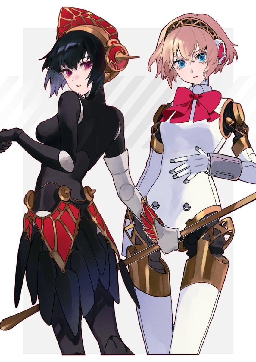 aigis and metis (persona and 2 more) drawn by uxco0