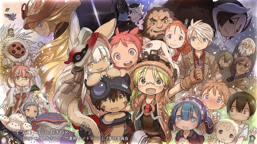 nanachi, reg, faputa, riko, ozen, and 23 more (made in abyss) drawn by tsukushi_akihito