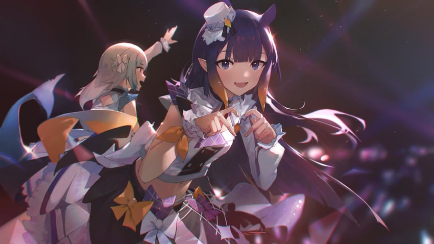 gawr gura and ninomae ina'nis (hololive and 1 more) drawn by jushoro