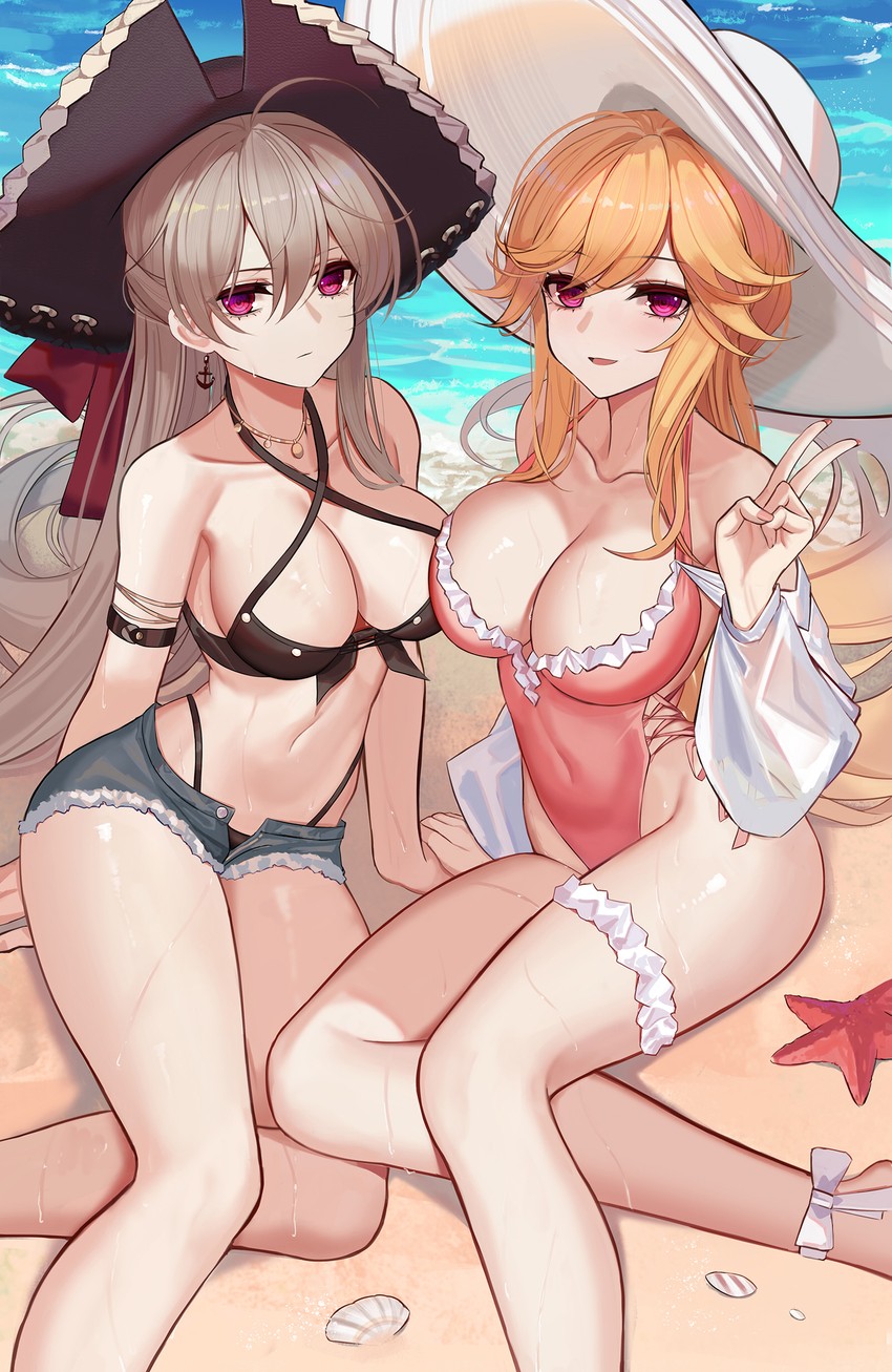 jean bart and richelieu (azur lane) drawn by eternity_(shadeh)