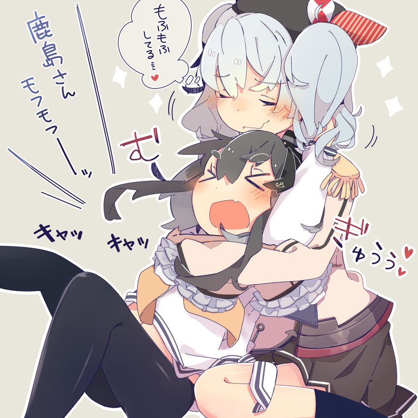 kashima and tokitsukaze (kantai collection) drawn by pekeko_(pepekekeko)