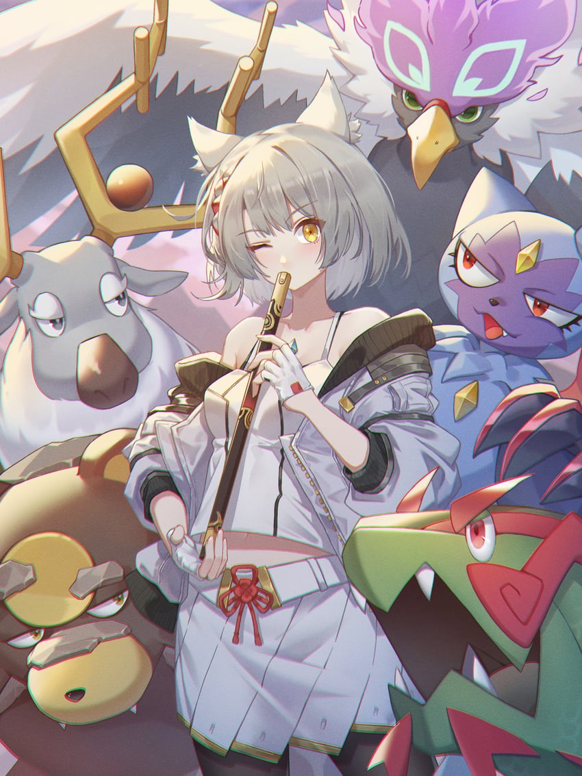 mio, sneasler, hisuian braviary, basculegion, wyrdeer, and 1 more (pokemon and 3 more) drawn by 891148867