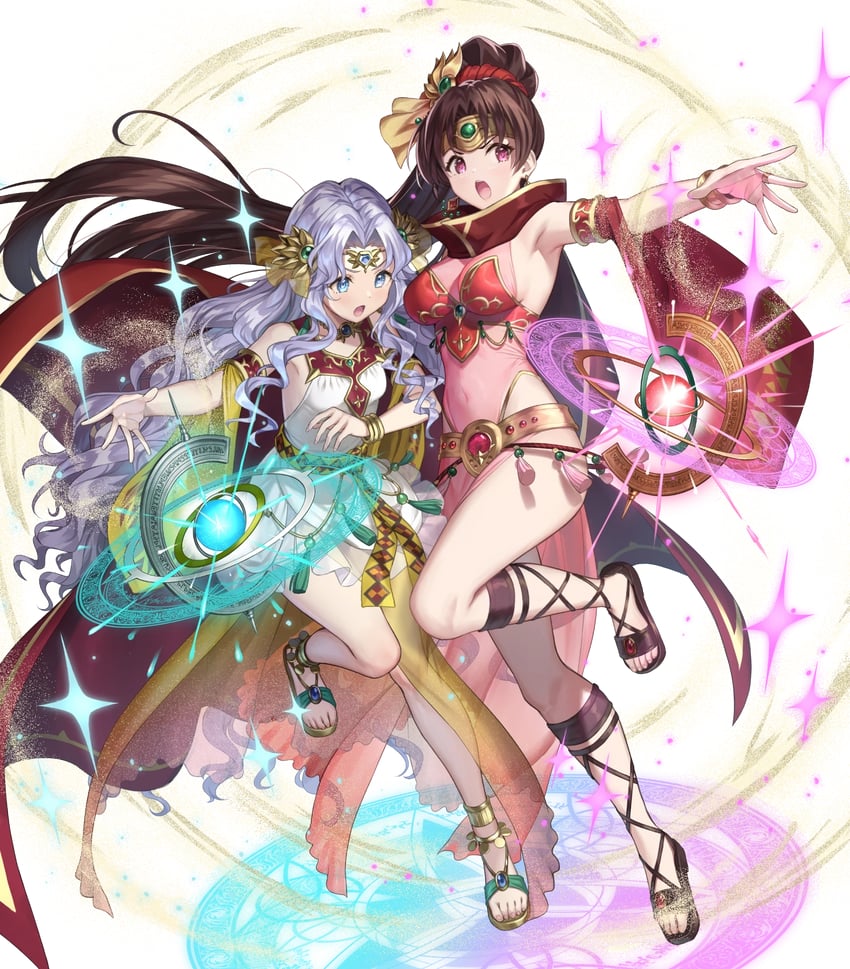 linde and sara (fire emblem and 3 more) drawn by kousei_horiguchi