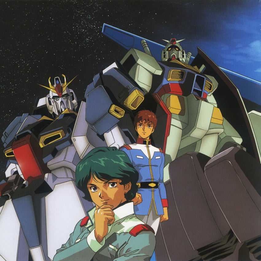 rx-78-2 gundam, amuro ray, kamille bidan, and zeta gundam (gundam and 2 more) drawn by kitazume_hiroyuki