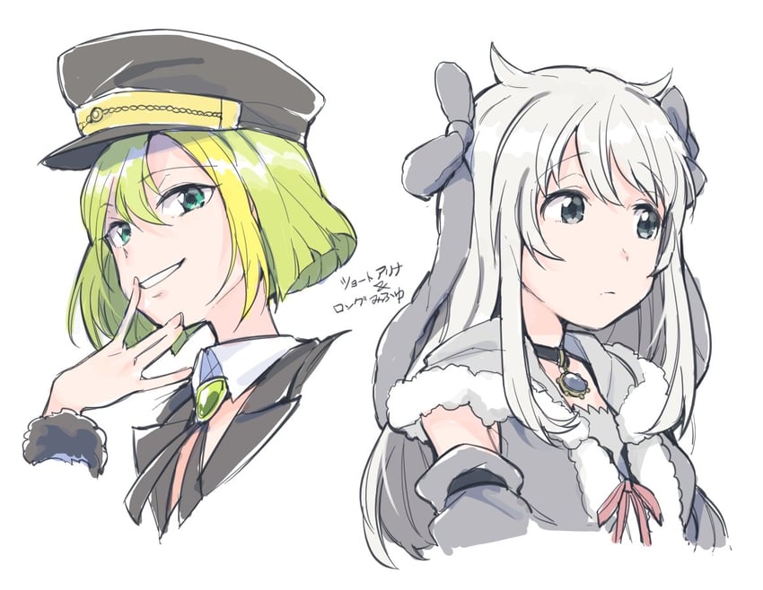 alina gray and azusa mifuyu (mahou shoujo madoka magica and 1 more) drawn by ilhi