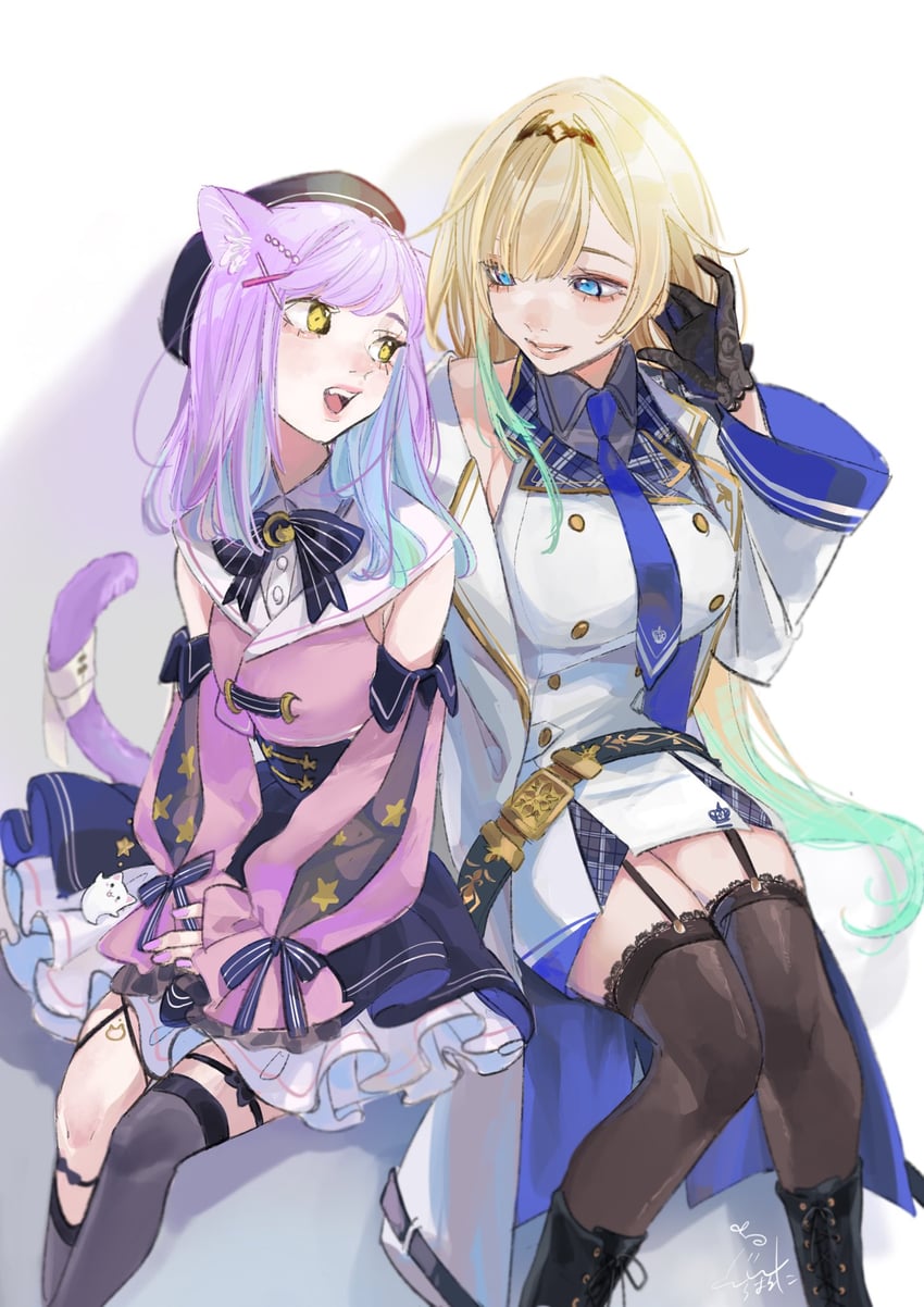 aizawa ema and shinomiya runa (vspo!) drawn by zoramaruta