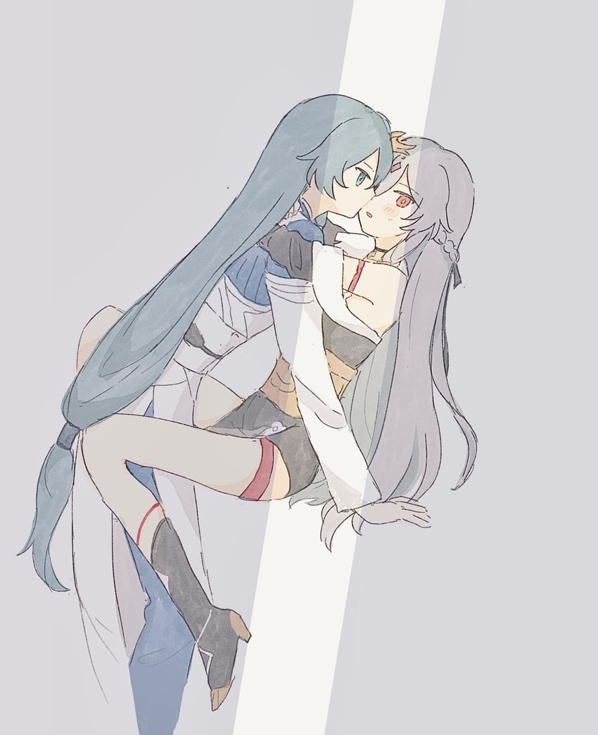 fu hua and herrscher of sentience (honkai and 1 more) drawn by tya_tya_3rd