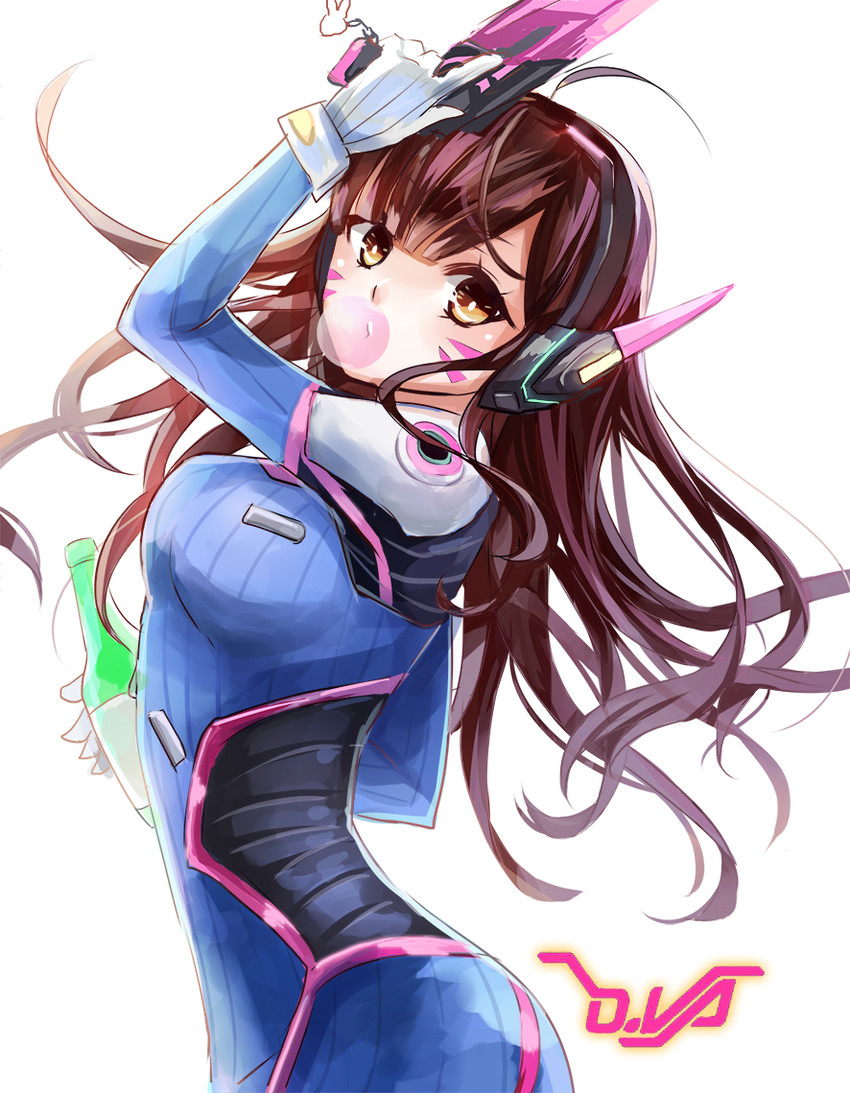 d.va (overwatch and 1 more) drawn by miya_(zawarudo)