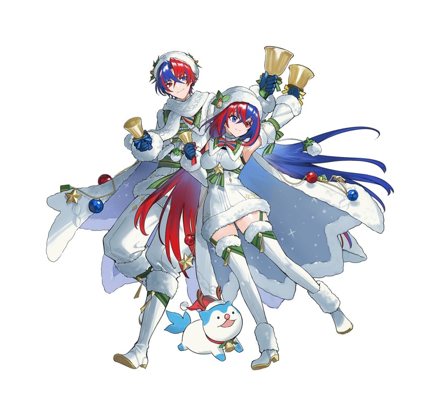 female alear, male alear, and sommie (fire emblem and 2 more) drawn by hayama_eishi